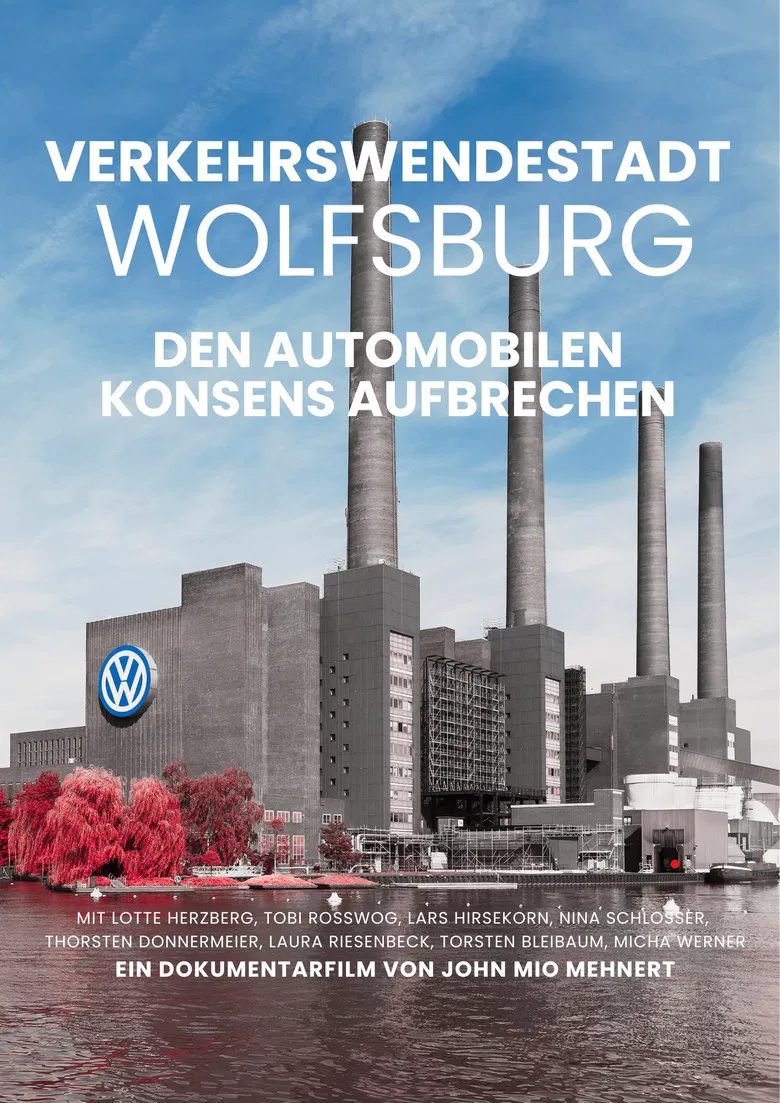 Wolfsburg - mobility transition town poster background