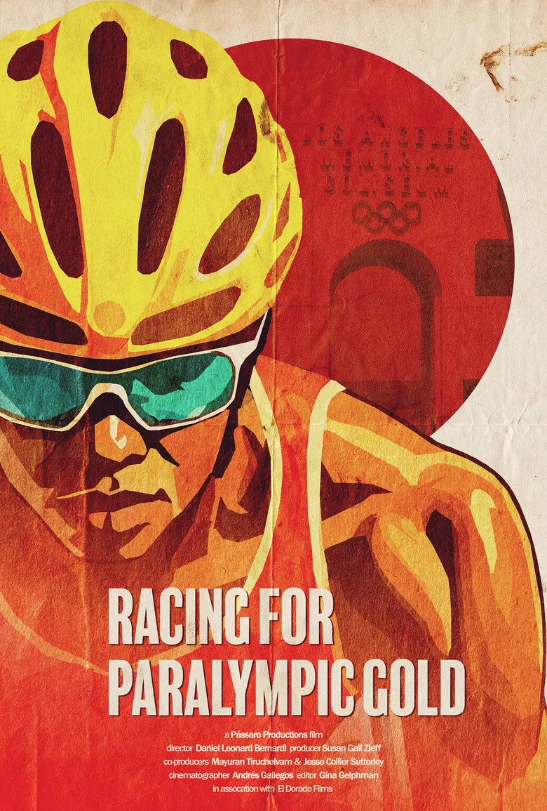 Racing for Paralympic Gold poster background