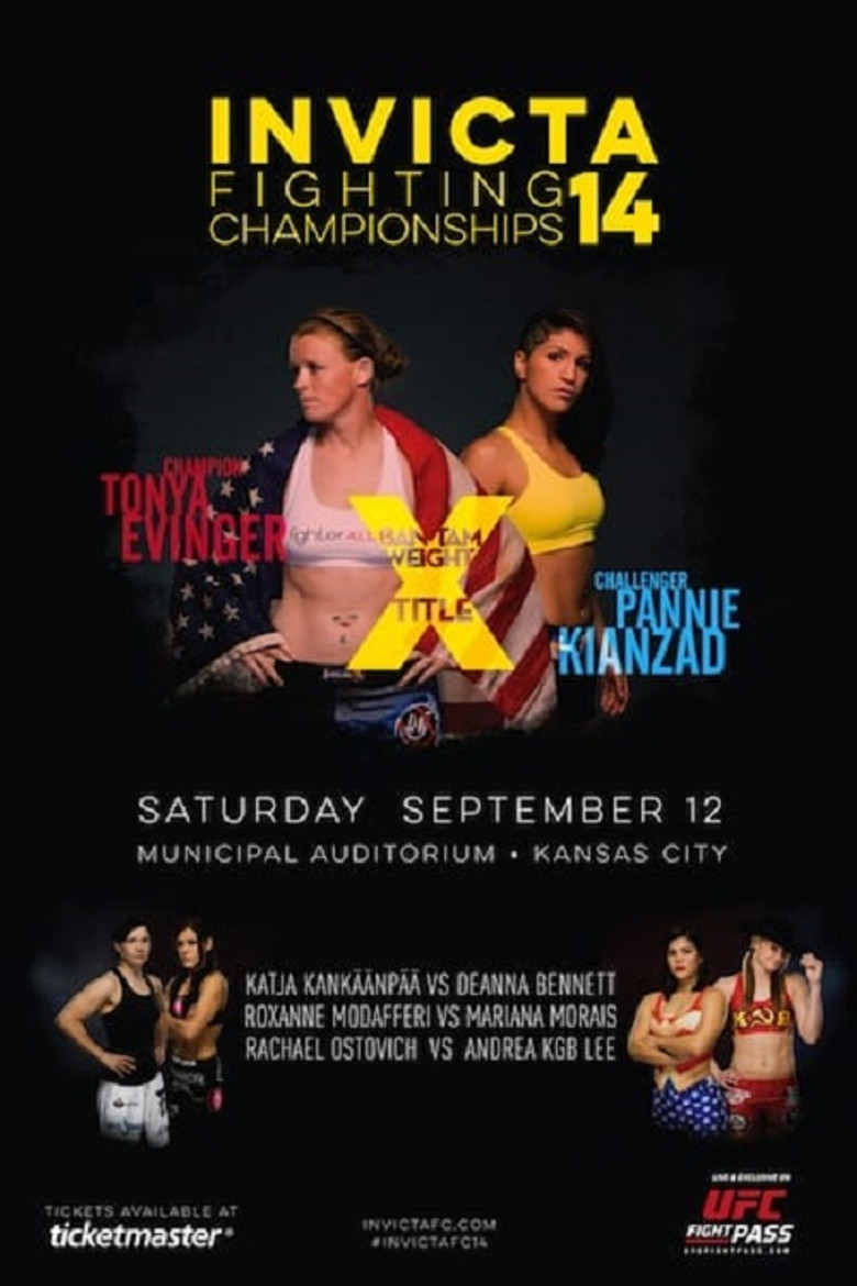Invicta FC 14: Evinger vs. Kianzad poster background