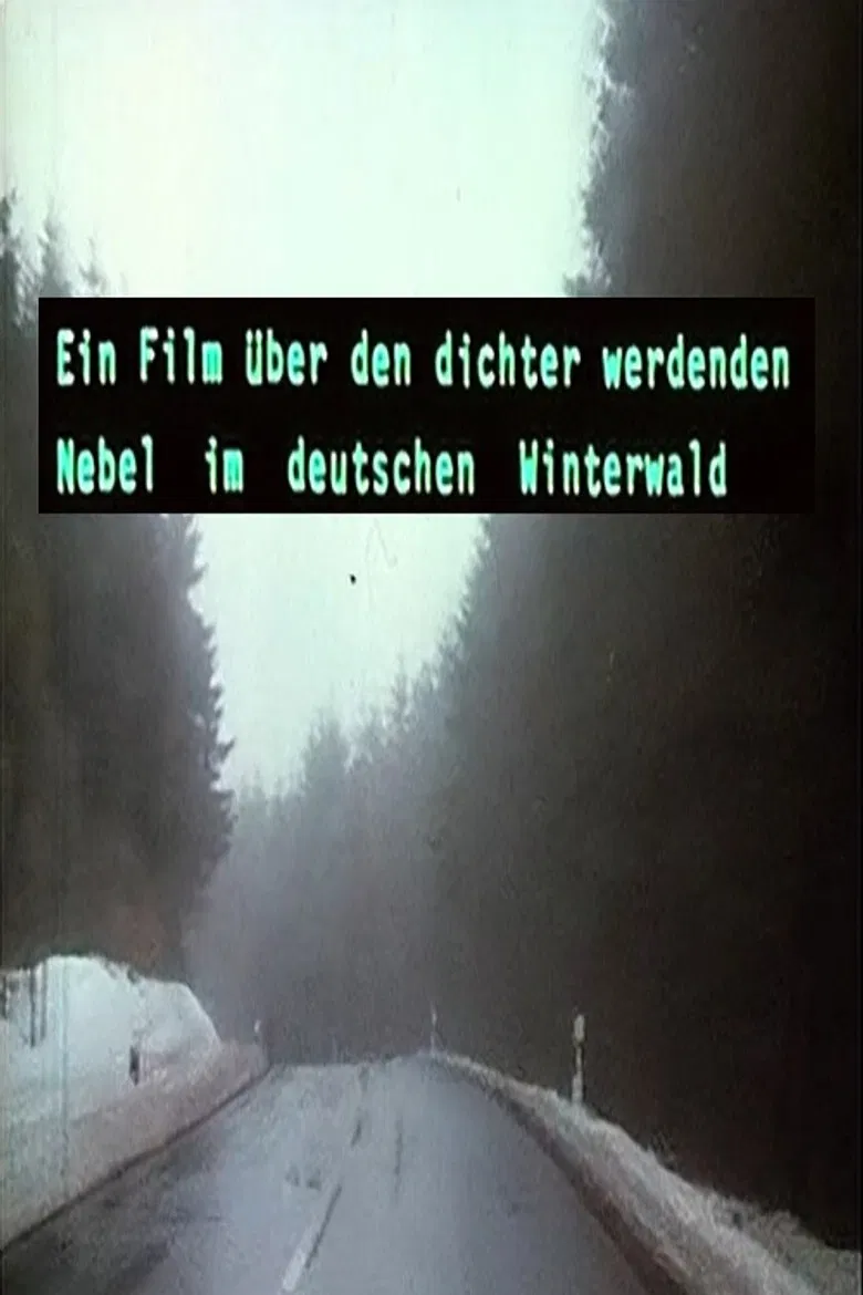 Ein Film über den dichter werdenden Nebel im deutschen Winterwald poster background