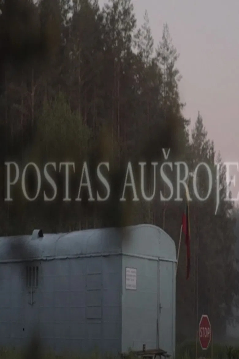 Postas aušroje poster background