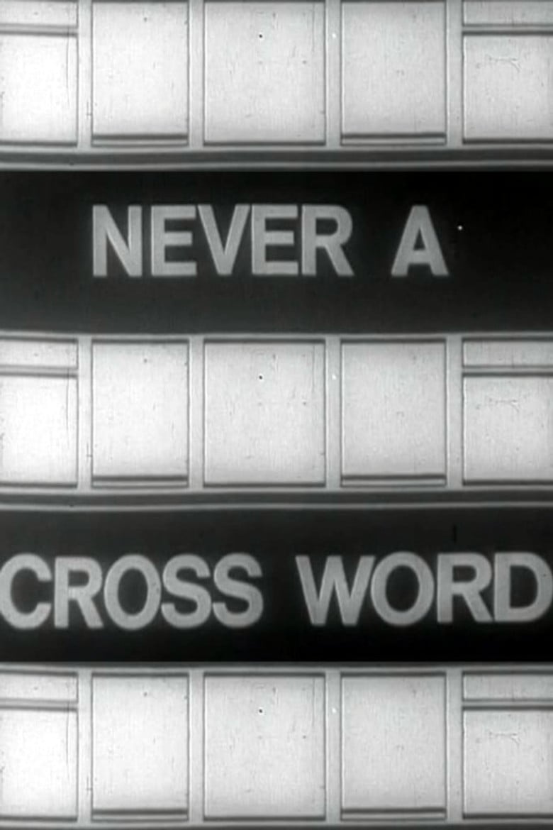 Never A Cross Word poster background