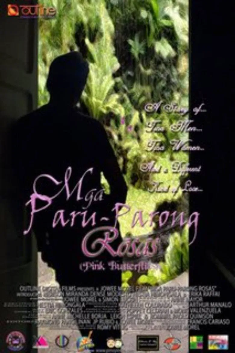 Mga Paru-parong Rosas poster background