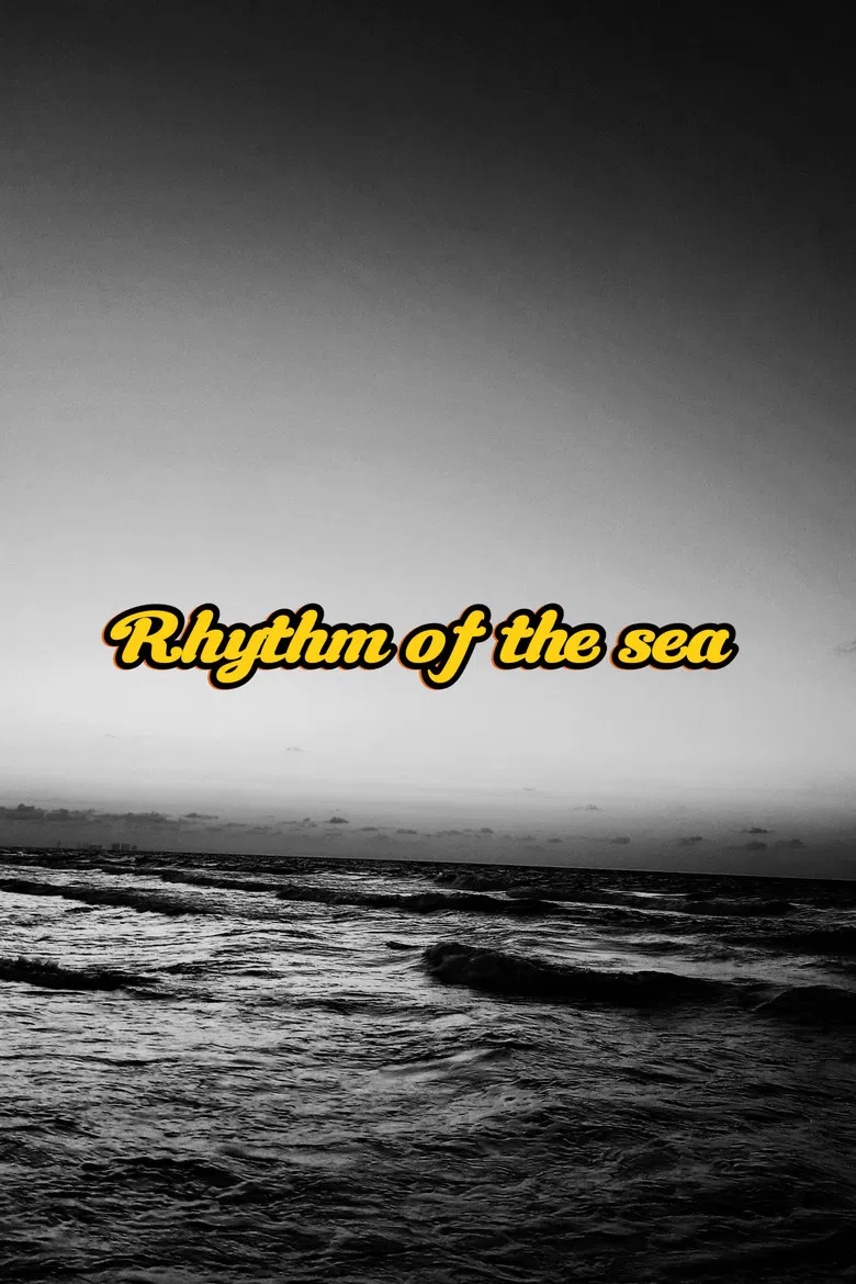 Rhythm of the sea (monochrome version) poster background