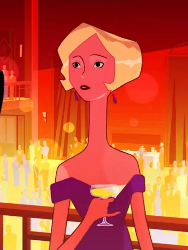 L'INVITÉE poster background