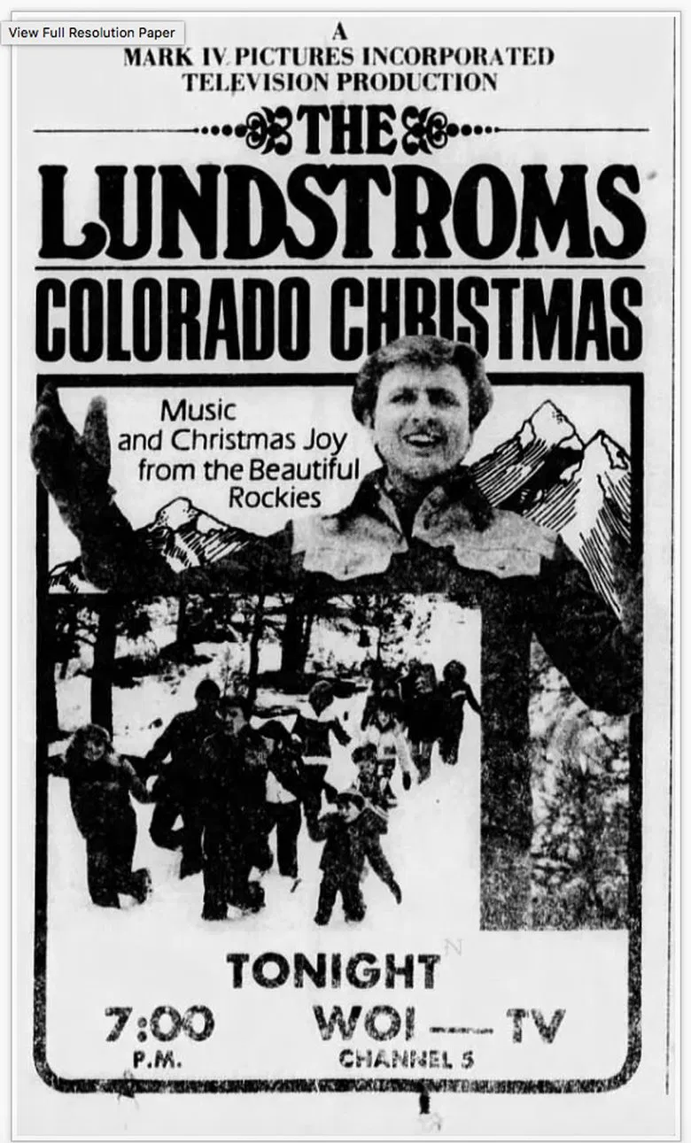 The Lundstroms: Colorado Christmas poster background