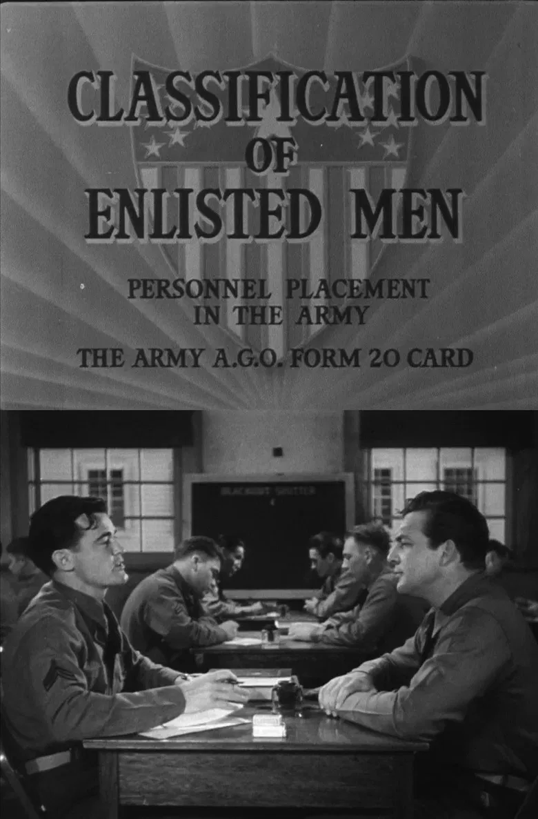 Classification of Enlisted Men poster background