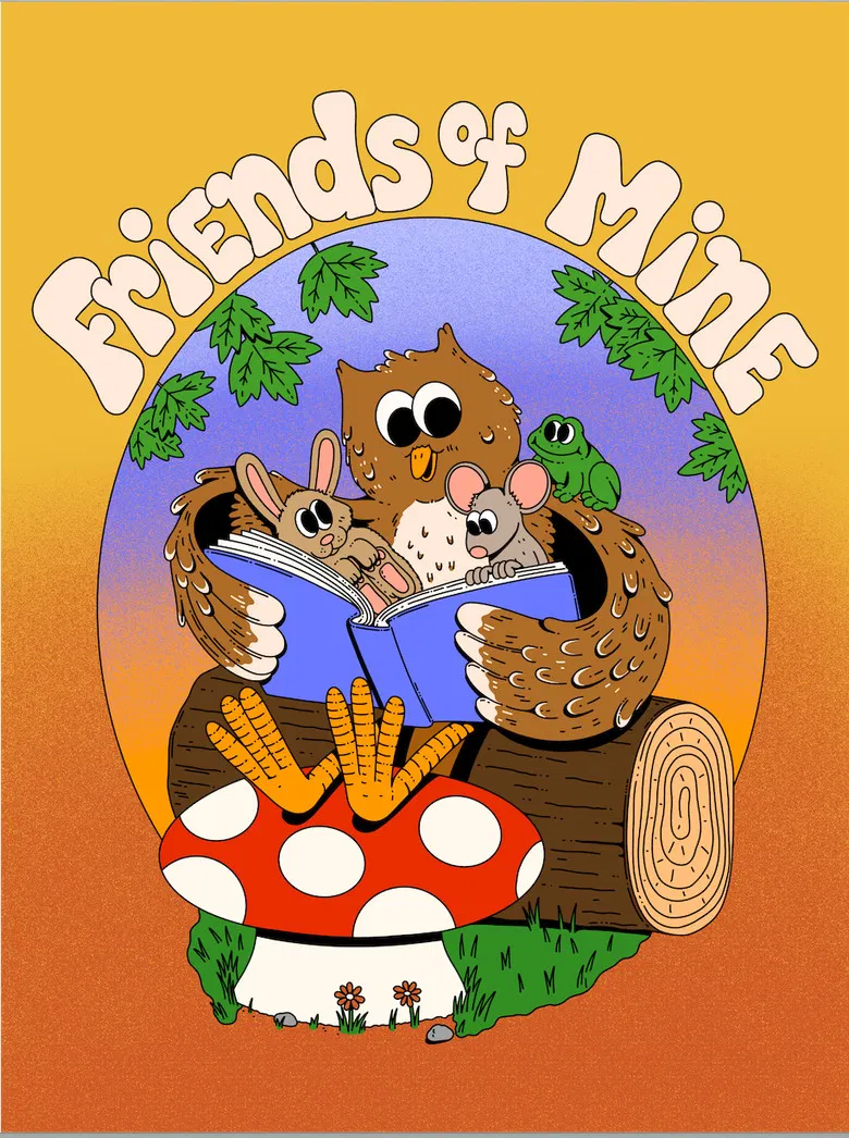 Friends of Mine: "Canoe Trip" poster background