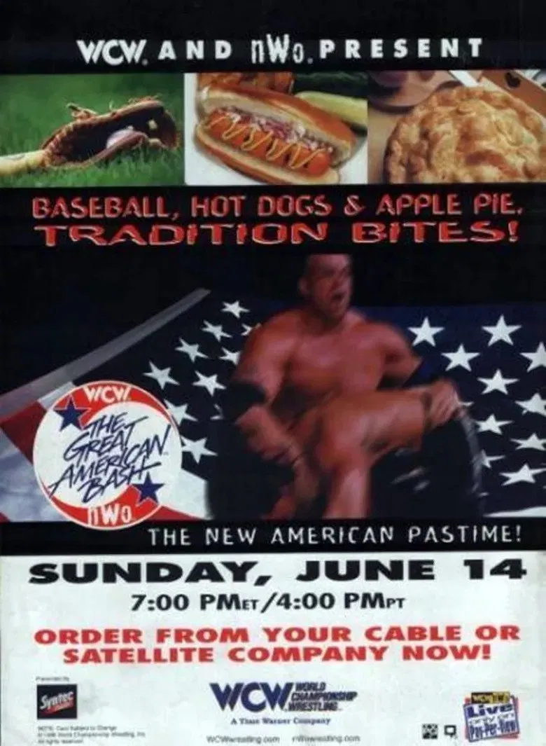 WCW The Great American Bash 1998 poster background