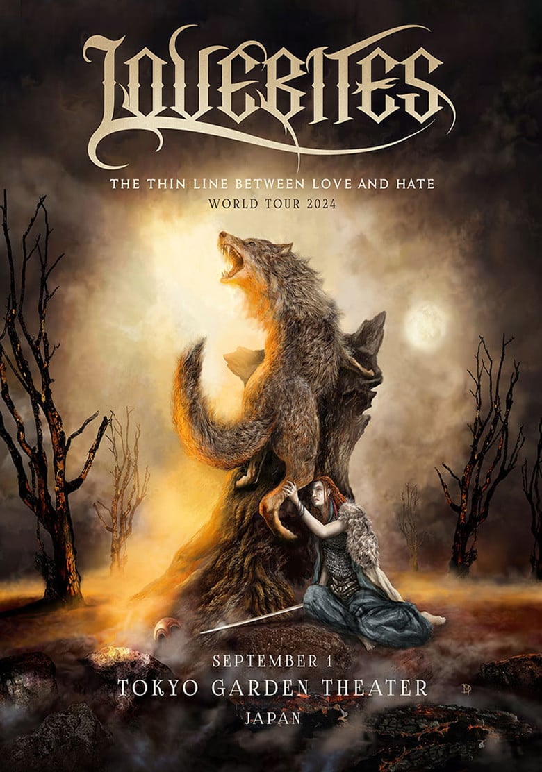 LOVEBITES - The Thin Line Between Love & Hate - World Tour 2024 - Live In Japan poster background