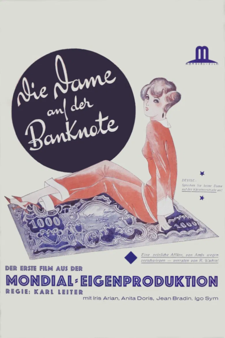 Die Dame auf der Banknote poster background