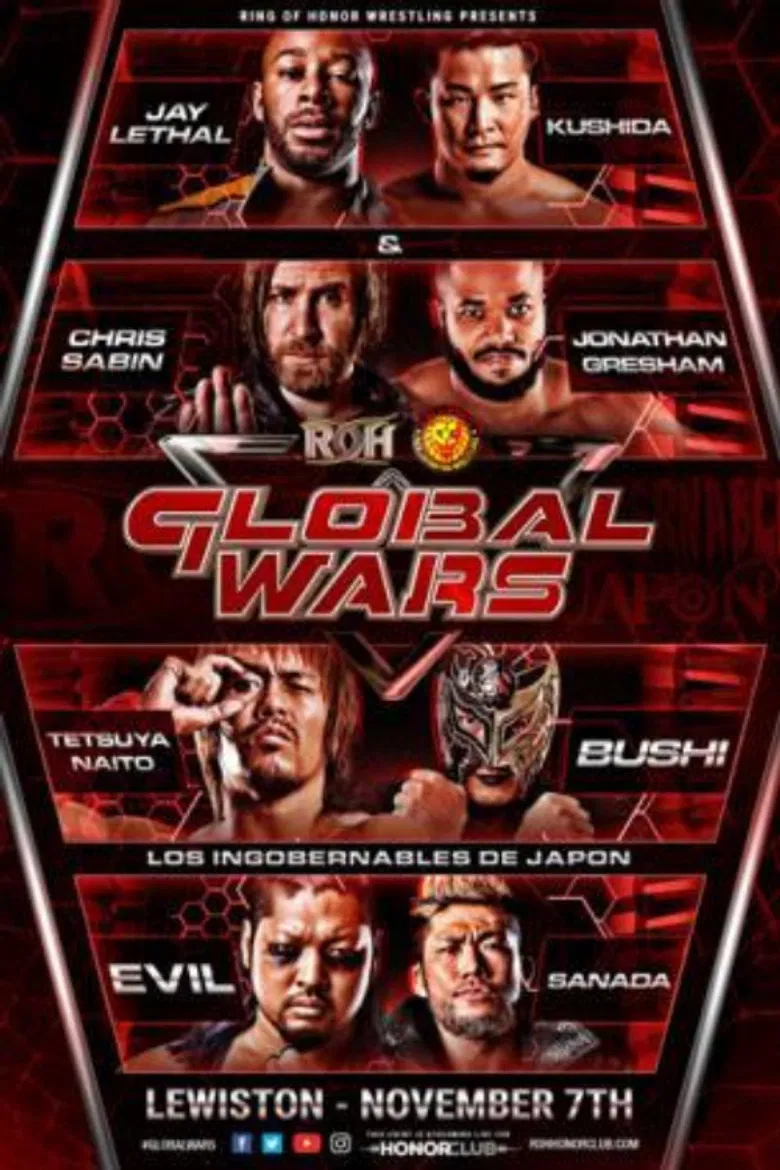 ROH & NJPW: Global Wars - Lewiston poster background