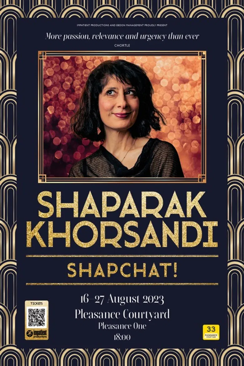 Shaparak Khorsandi: Shapchat! poster background