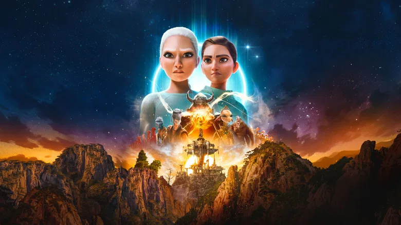 Eva Nine exploring the lush, alien jungle of Orbona