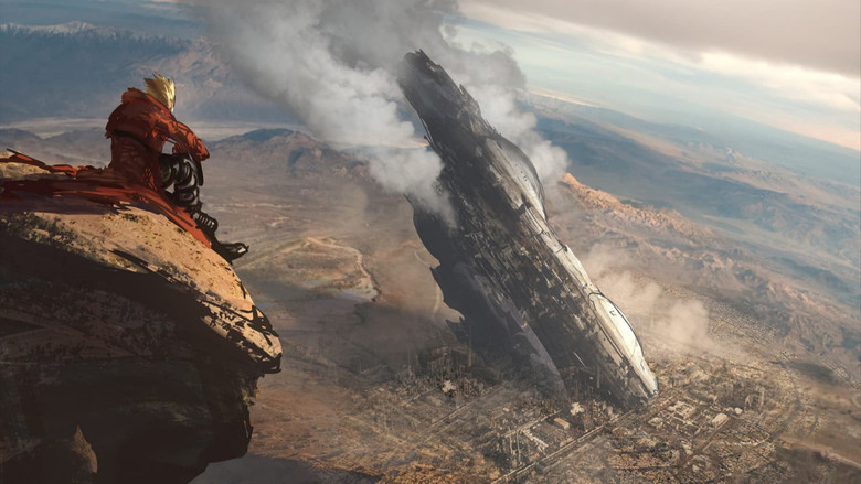 Vash the Stampede amidst the desert ruins