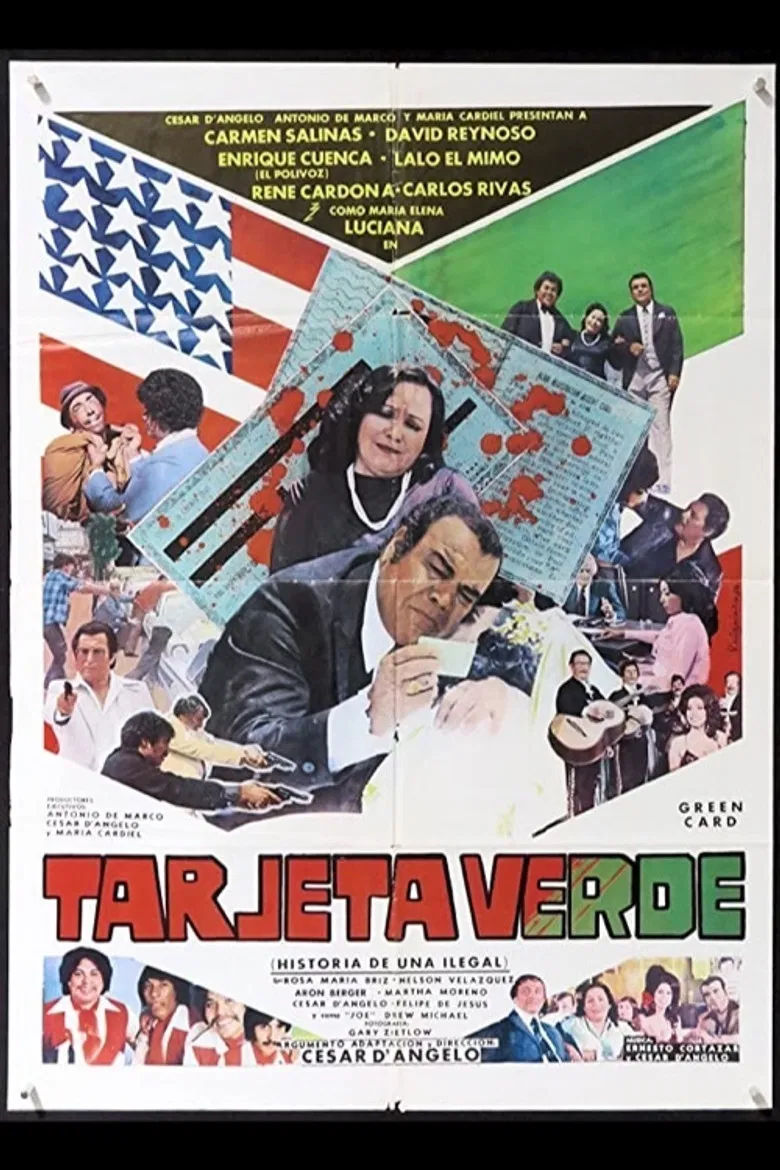 Tarjeta verde poster background