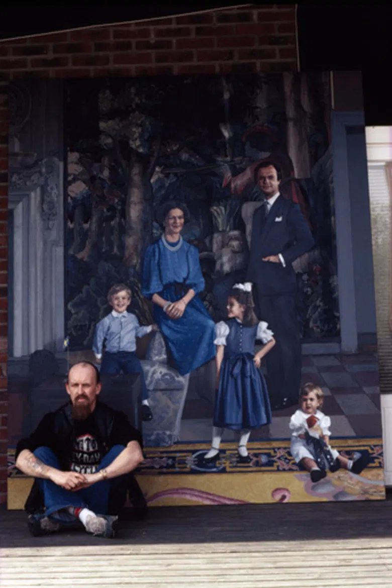 Ett porträtt av John E. Franzén poster background