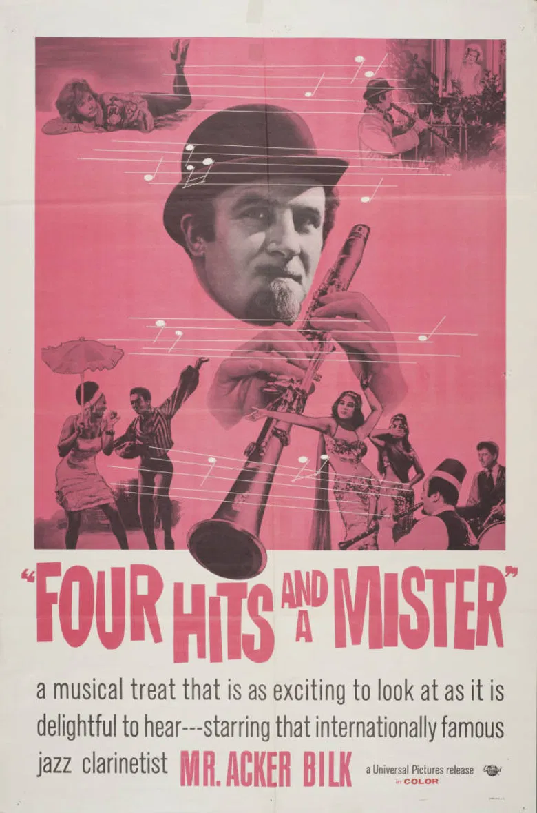 Four Hits and a Mister poster background