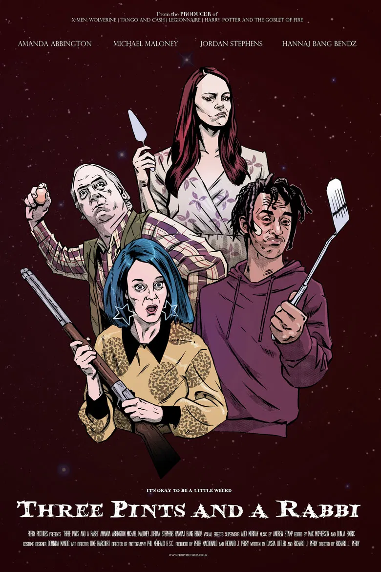 Three Pints and a Rabbi poster background