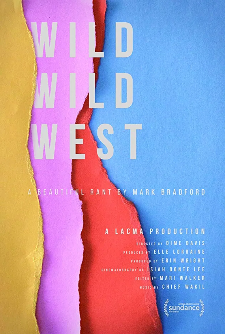 Wild Wild West: A Beautiful Rant by Mark Bradford poster background