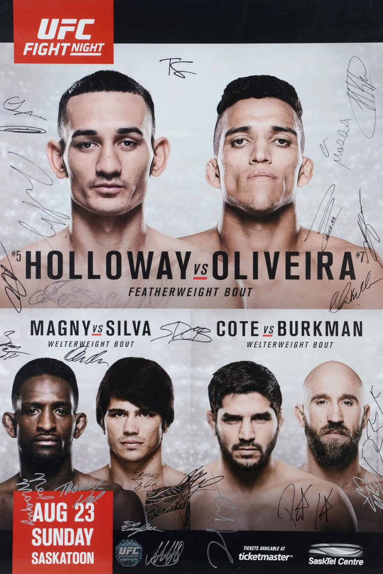 UFC Fight Night 74: Holloway vs. Oliveira poster background