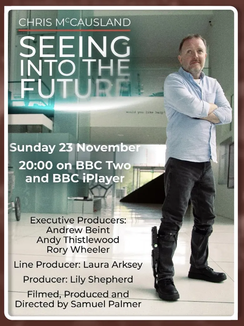 Chris McCausland: Seeing Into The Future poster background