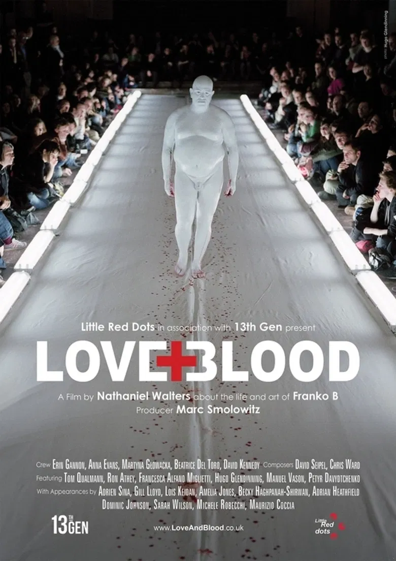 Franko B: Love and Blood poster background