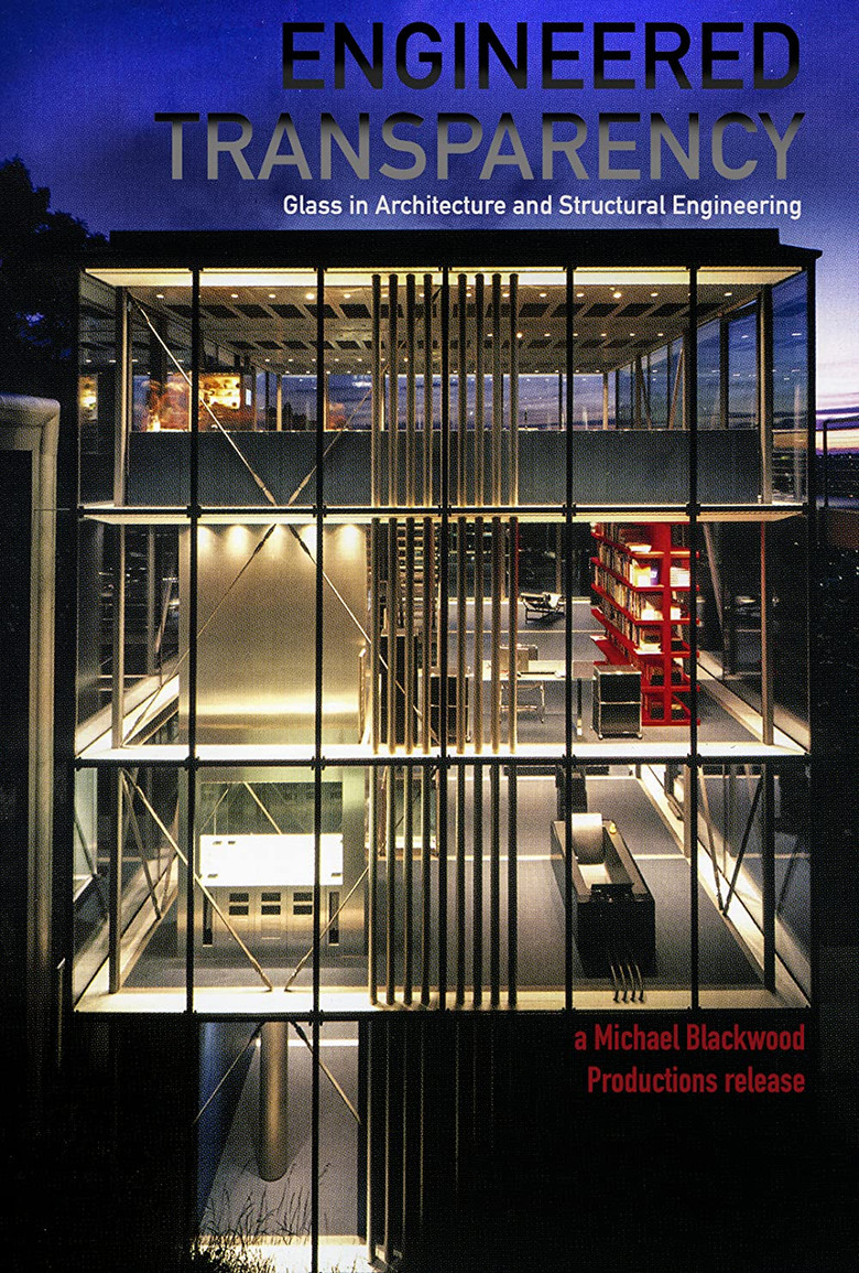 Engineered Transparency: Glass in Architecture and Structural Engineering poster background