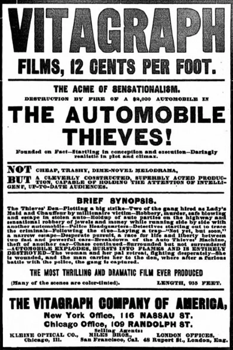 The Automobile Thieves poster background