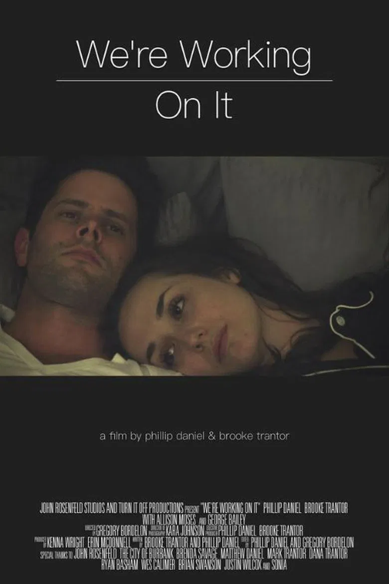 We're Working On It poster background