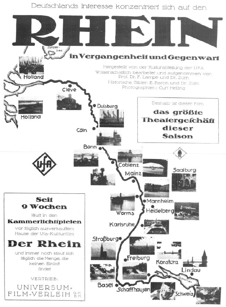 Der Rhein in Vergangenheit und Gegenwart poster background