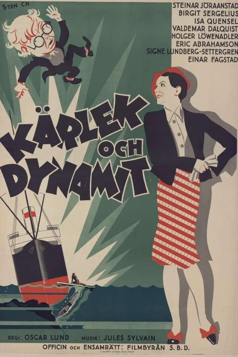 Kärlek och dynamit poster background