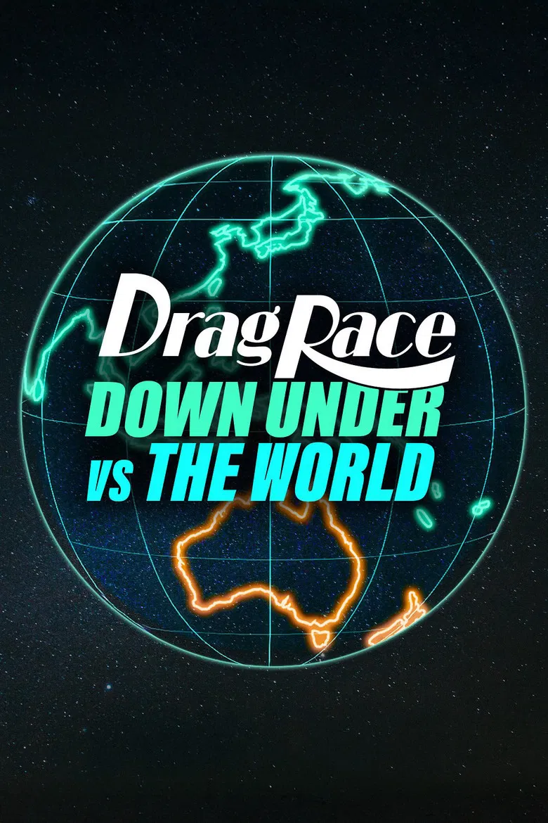 Drag Race Down Under vs The World poster background