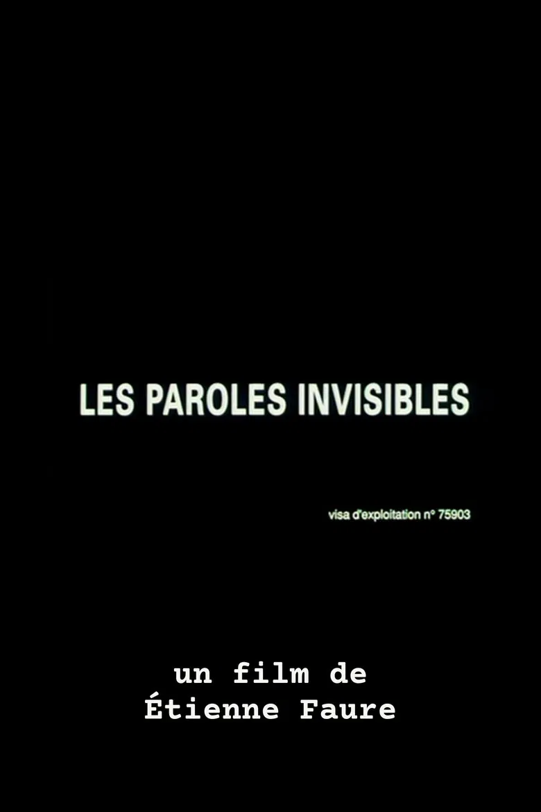 Les paroles invisibles poster background
