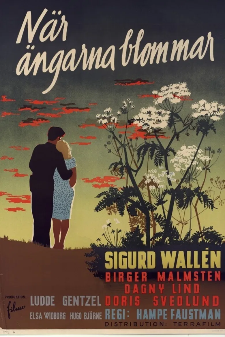 När ängarna blommar poster background
