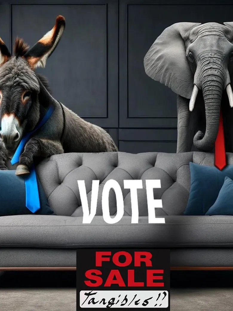 Vote For Sale poster background