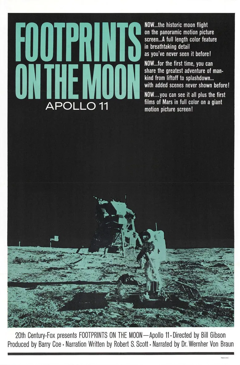 Footprints On The Moon poster background