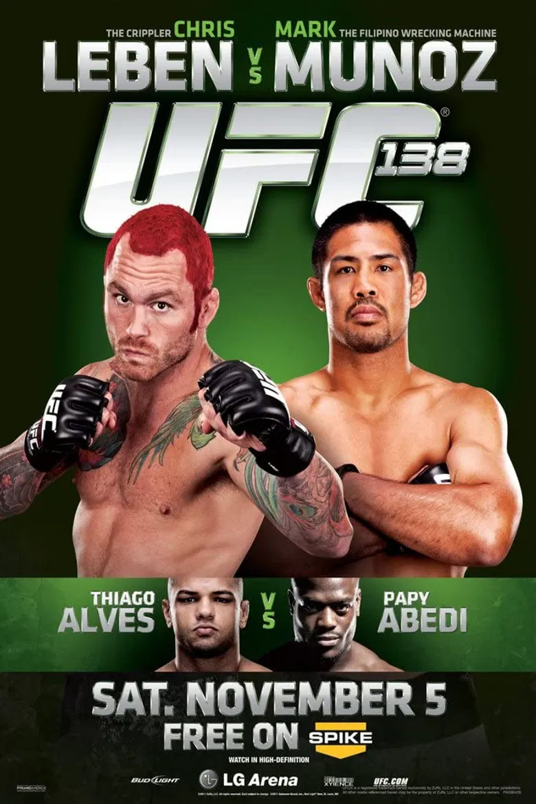 UFC 138: Leben vs. Muñoz poster background