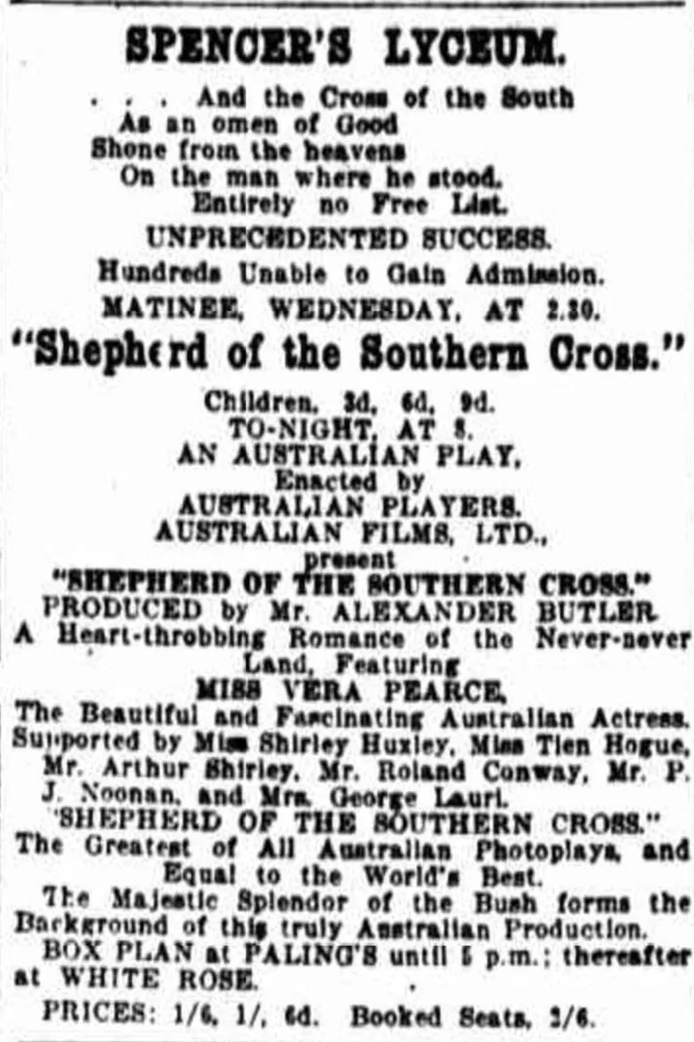 The Shepherd of the Southern Cross poster background