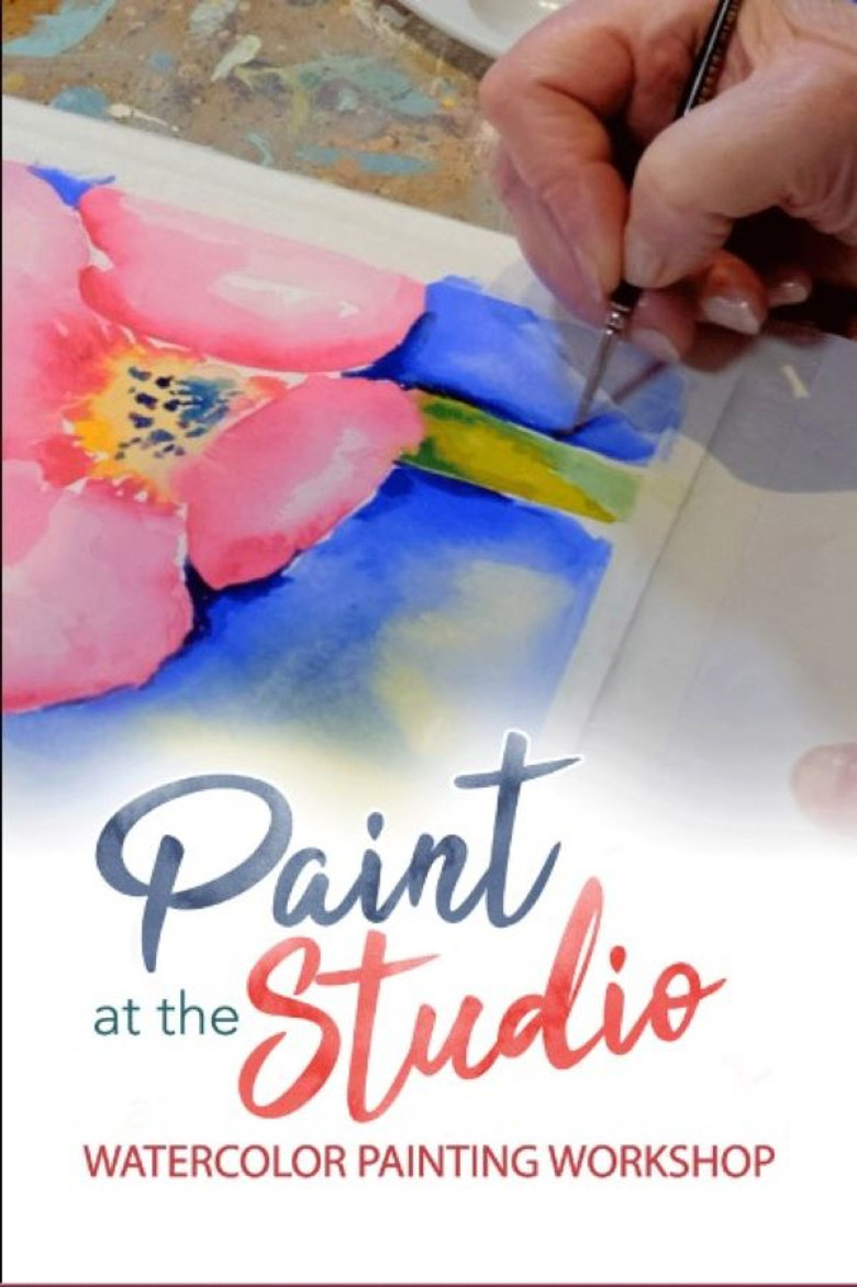 Paint at the Studio: Watercolor Painting Workshop poster background