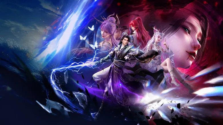 Luo Zheng surrounded by magical energy