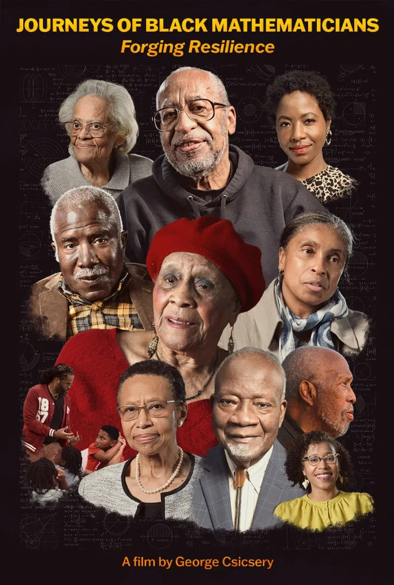 Journeys of Black Mathematicians: Forging Resilience poster background