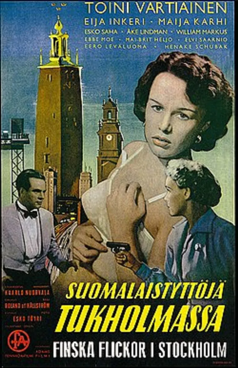 Suomalaistyttöjä Tukholmassa poster background