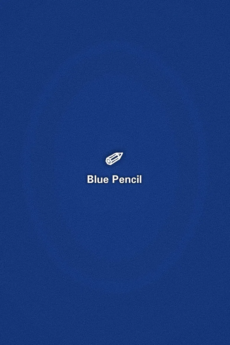 blue pencil poster background