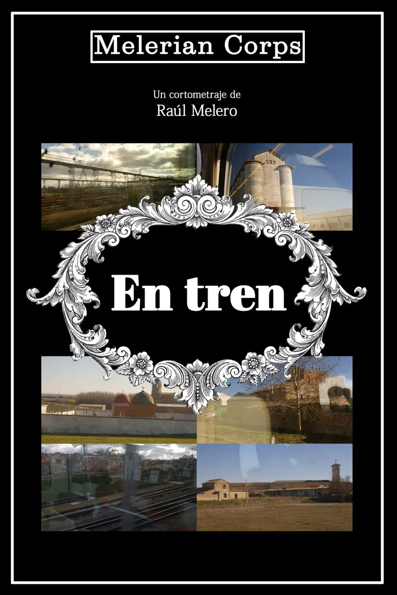 En tren poster background
