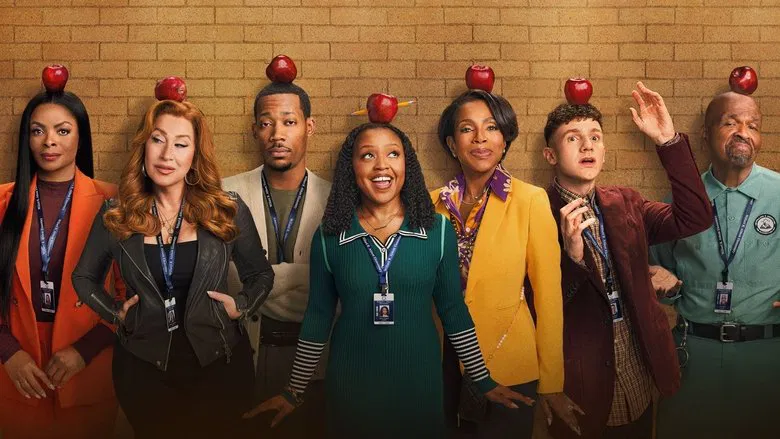The teachers of Abbott Elementary gathered in the break room