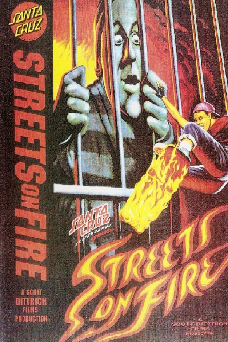 Santa Cruz Skateboards - Streets On Fire poster background
