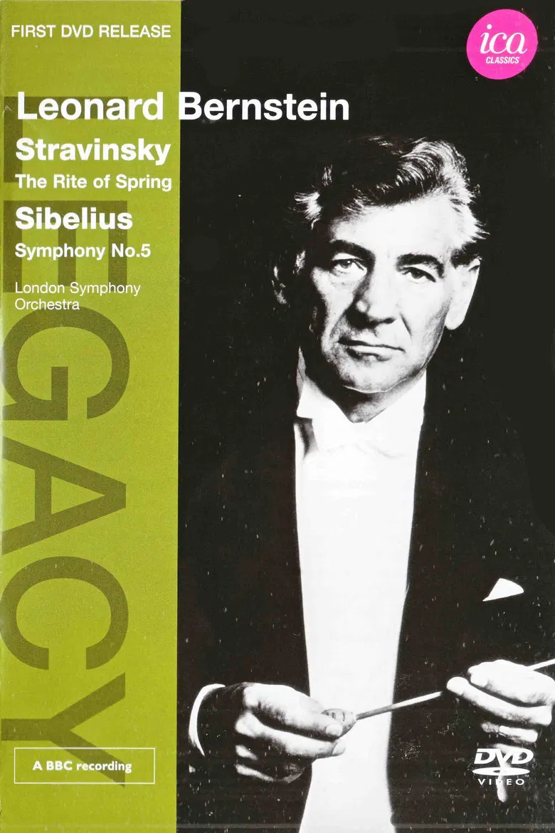 Leonard Bernstein conducts Stravinsky & Sibelius poster background