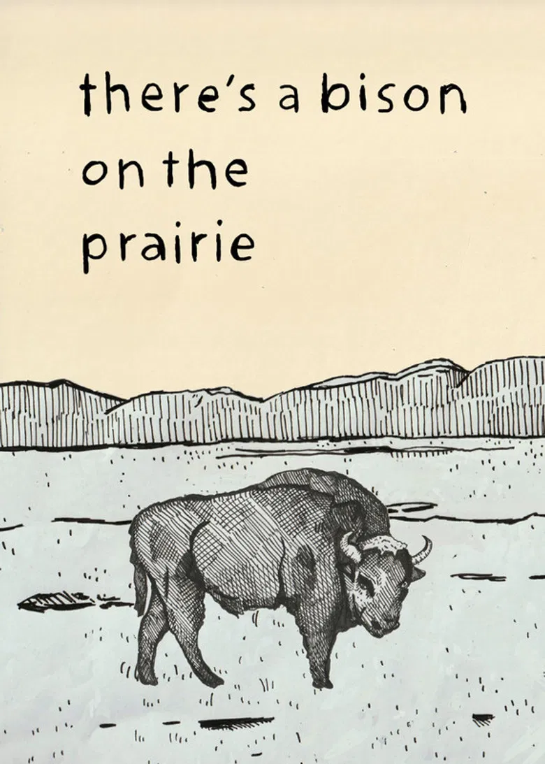 There's a Bison on The Prairie poster background