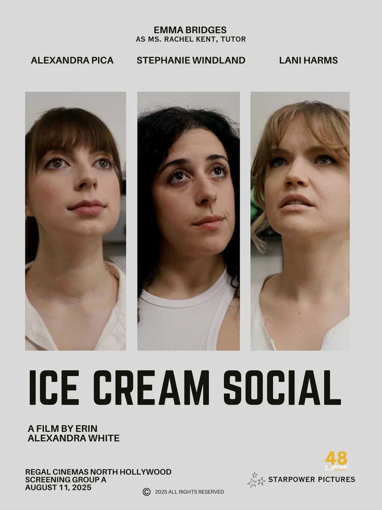Ice Cream Social poster background